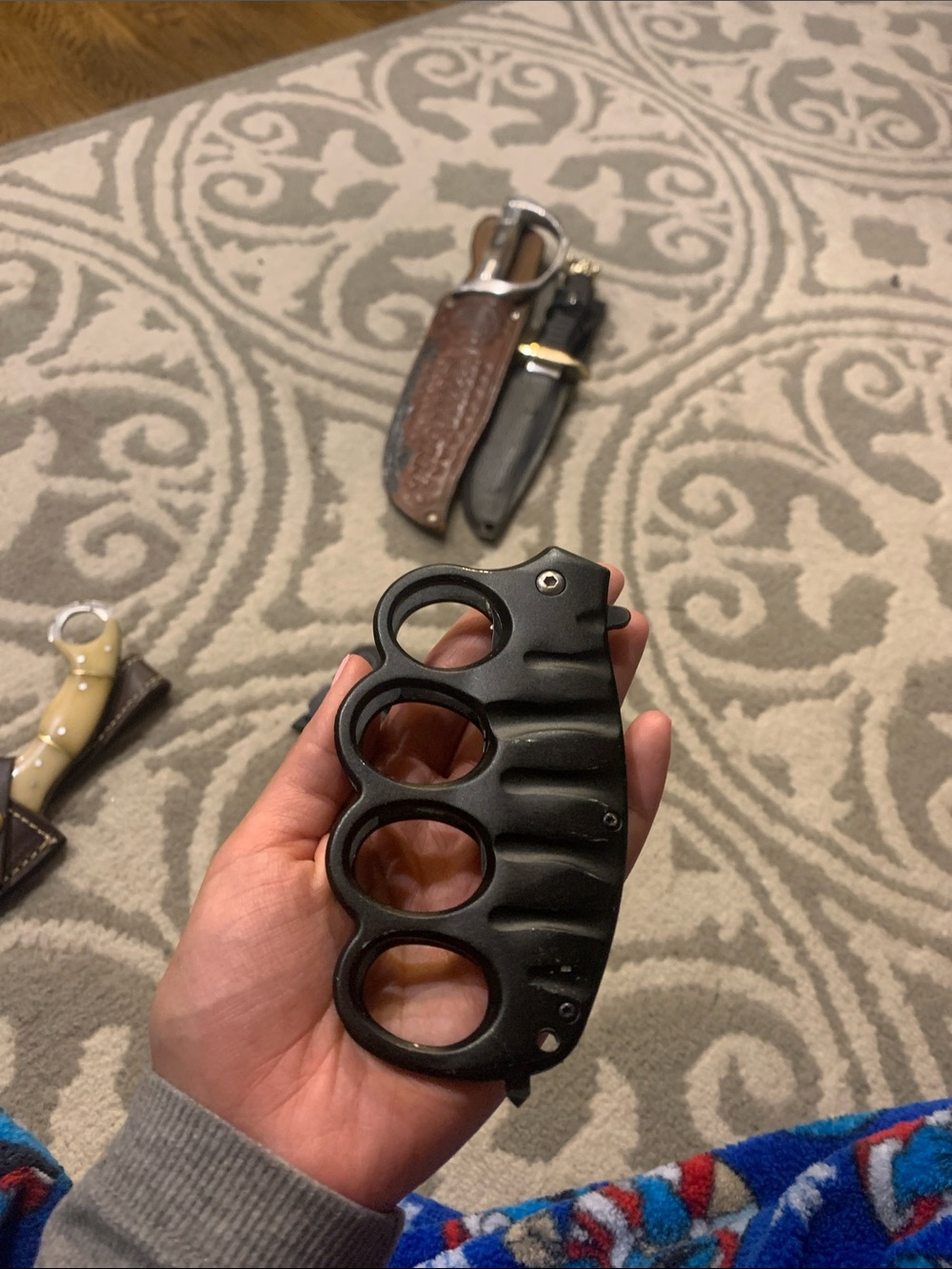 Matte Black Steel Knuckle Duster